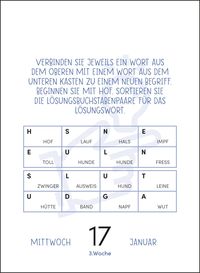 Worträtsel 2024 - Wortschatz erweitern, Konzentration steigern, Gehirn fit halten - Tagesabreißkalender zum Aufstellen oder Aufhängen
