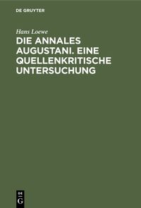 Produktbild: Die Annales Augustani. Eine quellenkritische Untersuchung