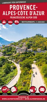 Produktbild: MoTourMaps Provence-Alpes-C&ocirc;te d'Azur (Franz&ouml;sische Alpen S&uuml;d) Auto- und Motorradkarte 1:300.000