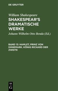 Produktbild: Hamlet, Prinz von D&auml;nemark. K&ouml;nig Richard der Zweite