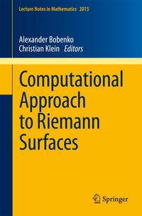 Produktbild: Computational Approach to Riemann Surfaces