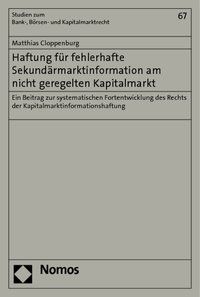 Produktbild: Haftung f&uuml;r fehlerhafte Sekund&auml;rmarktinformation am nicht geregelten Kapitalmarkt