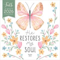 Produktbild: Faith 2026 12 X 24 Inch (Hanging) Monthly Square Wall Calendar Featuring the Artwork of Blue Chair Blessing Plastic-Free