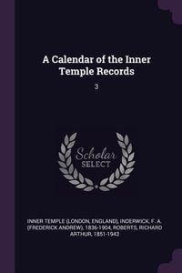 Produktbild: A Calendar of the Inner Temple Records