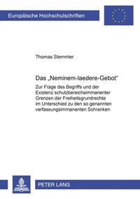 Produktbild: Das &laquo;Neminem-laedere-Gebot&raquo;