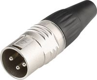 Bild vom Artikel Hicon HI-X3CM-V XLR-Steckverbinder Stecker, gerade Polzahl (num): 3 Schwarz, Silber 1St. vom Autor 