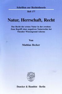 Bild vom Artikel Natur, Herrschaft, Recht. vom Autor Mathias Becker
