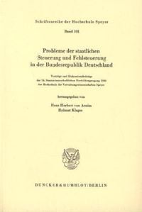 Produktbild: Probleme der staatlichen Steuerung und Fehlsteuerung in der Bundesrepublik Deutschland.