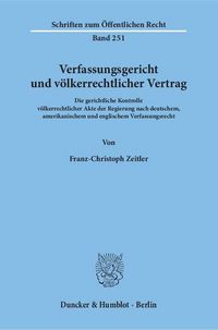 Produktbild: Verfassungsgericht und v&ouml;lkerrechtlicher Vertrag.