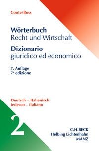 Produktbild: W&ouml;rterbuch Recht und Wirtschaft - Dizionario giuridico ed economico