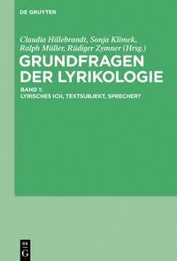 Produktbild: Grundfragen der Lyrikologie 1