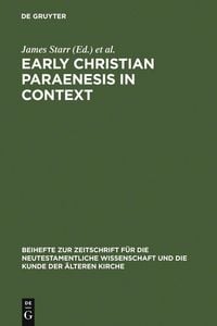 Produktbild: Early Christian Paraenesis in Context