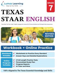 Produktbild: Grade 7 English Language Arts Literacy (ELA) Practice Workbook and Full-length Online Assessments