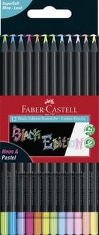 Bild vom Artikel Faber-Castell Buntstifte Black Edition Neon + Pastell 12er Set vom Autor 