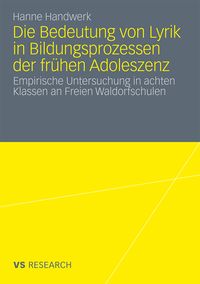 Produktbild: Die Bedeutung von Lyrik in Bildungsprozessen der fr&uuml;hen Adoleszenz