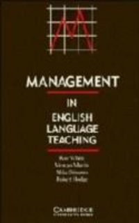 Produktbild: White, R: Management in English Language Teaching