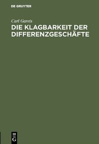 Produktbild: Die Klagbarkeit der Differenzgesch&auml;fte