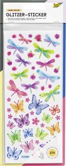 Produktbild: Folia  Glitzer-Sticker SWEET DECOR, ca.10x23cm, 5 Blatt sortiert, 274 Sticker