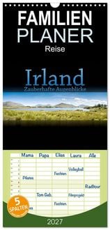 Produktbild: Familienplaner 2027 - Irland - Zauberhafte Augenblicke mit 5 Spalten (Wandkalender, 21 x 45 cm) CALVENDO