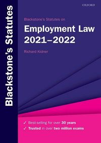 Produktbild: Kidner, R: Blackstone's Statutes on Employment Law 2021-2022