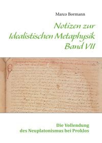 Produktbild: Notizen zur Idealistischen Metaphysik VII