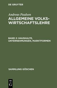 Produktbild: Haushalte, Unternehmungen, Marktformen