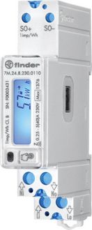 Produktbild: Finder 7M.24.8.230.0110 7M.24.8.230.0110 Zweirichtungs-Hutschienenz&auml;hler digital 40 A 1 St.