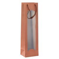 Produktbild: Idena Flaschentasche mit Fenster kupfer 10x36x8cm 210g/m&sup2;