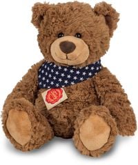 Produktbild: Teddy Hermann 91362 - Teddy braun mit Tuch, sitzend, 30 cm, Pl&uuml;schtier