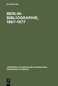 Produktbild: Berlin-Bibliographie, 1967&ndash;1977