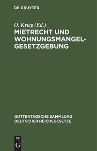 Produktbild: Mietrecht und Wohnungsmangelgesetzgebung