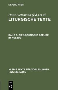 Produktbild: Die S&auml;chsische Agende im Auszug