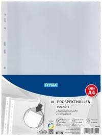 Produktbild: Stylex Prospekth&uuml;llen, DIN A4, 30 St&uuml;ck