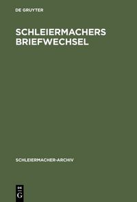 Produktbild: Schleiermachers Briefwechsel