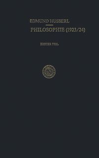 Produktbild: Erste Philosophie (1923/24) Erster Teil Kritische Ideengeschichte