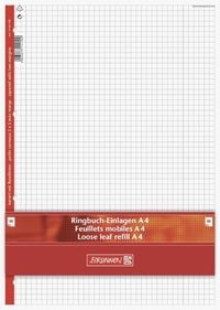 Produktbild: Brunnen Ringbucheinlagen A4 kariert, mit Randlinien, Lineatur 28, 50 Blatt