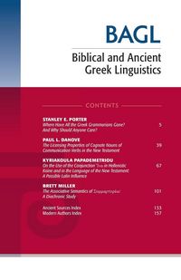 Produktbild: Biblical and Ancient Greek Linguistics, Volume 9