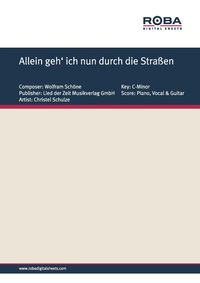 Produktbild: Allein geh' ich nun durch die Stra&szlig;en
