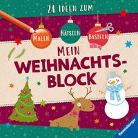 Produktbild: Mein Weihnachtsblock: 24 Ideen zum Malen, Basteln, R&auml;tseln