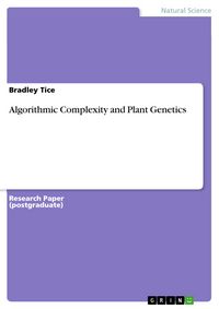 Produktbild: Algorithmic Complexity and Plant Genetics