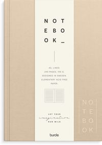 Produktbild: Burde Notizbuch Textil beige liniert A5