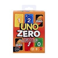 Produktbild: UNO Zero Kartenspiel für Kinder, Erwachsene und Familienabende, Partys und Reisen, enthält Kartenspiel und Punktekarte