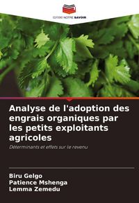 Produktbild: Analyse de l'adoption des engrais organiques par les petits exploitants agricoles