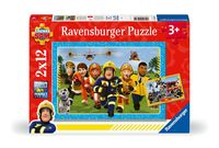 Produktbild: Kinderpuzzle 2x12 Teile - Feuerwehrmann Sam - Die Rettung naht