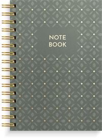 Produktbild: Burde Notizbuch A5 green pattern