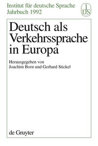 Produktbild: Deutsch als Verkehrssprache in Europa