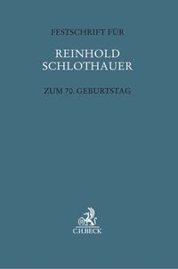 Produktbild: Festschrift für Reinhold Schlothauer zum 70. Geburtstag
