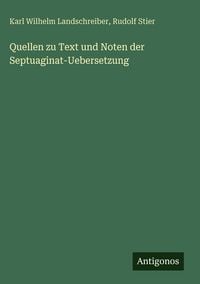 Produktbild: Quellen zu Text und Noten der Septuaginat-Uebersetzung