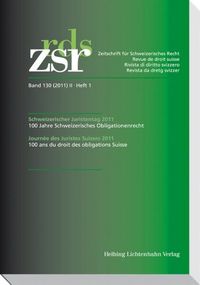 Produktbild: ZSR 2011 II Heft 1 - Schweizerischer Juristentag 2011