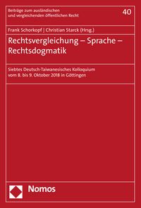 Produktbild: Rechtsvergleichung - Sprache - Rechtsdogmatik
